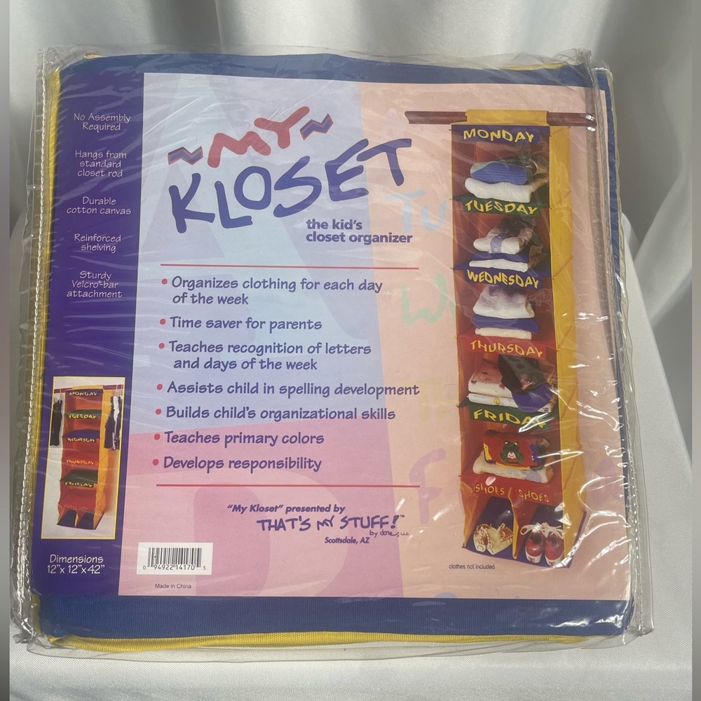 My Kloset Kids Closet Organizer Weekday New Never Been Used